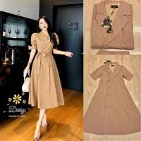 ราคา เดรสทำงาน คอปกทรงสูท แต่งกระดุมหน้า งานสวยมากค่ะ (5948786330)