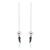 ราคา MachuSilver ต่างหูเงินแท้ 925 Sterling Silver ตาข่ายดักฝัน แต่งขนนก แบบห้อยยาว พร้อมถุงกำมะหยี่ (2289389217)