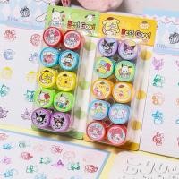 ราคา Sanrio 10 ชิ้น/เซ็ตแสตมป์ชุดสับ Kuromi My Melody Cinnamoroll Pompompurin Pochacco DIY ภาพวาดแสตมป์ของเล่นเด็ก (41453070310)