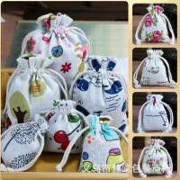 ราคา ถุงผ้าหูรูด ขนาดเล็ก ใส่เครื่องสำอาง ถุงผ้าพิมพ์ลายน่ารักๆ กระเป๋าผ้าแฟชั่น (25956728347)