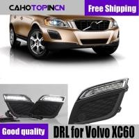 ราคา Free shipping Waterproof 12v LED CAR DRL Daytime Running Lights fog lamp with dimming style Relay f (26894372552)