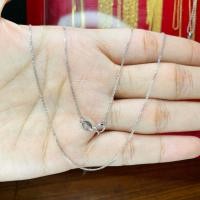 ราคา สร้อยอิตาลี 9K ลายเลสแบนเล็ก ทองคำขาว (53458070806)