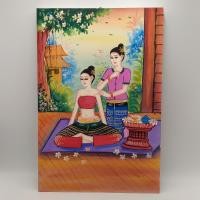 ราคา ภาพวาดติดผนัง สไตล์ล้านนา รูปนวด (สุ่มสีสุ่มลาย) (19674757841)