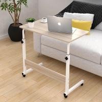 ราคา โต๊ะวางโน๊ตบุ๊ค โต๊ะคอม ( สีเนื้อไม้ ) ล้อเลื่อน 60x40 CM ปรับระดับขึ้นลง 70-90 CM โต๊ะข้างเตียง (6610386051)
