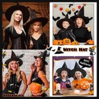 ราคา หมวกแม่มด แฟชั่นฮาโลวีน คอสเพลย์ แม่มด HALLOWEEN หมวกฮาโลวีน สีดำ เด็กและผู้ใหญ่ พับเก็บได้ (44368161248)
