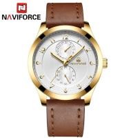 ราคา โละล้างสต็อค นาฬิกา naviforce แท้ รุ่น NF3004 G/W/L.BN สีทองขาว สายหนัง ของแท้ 100% รับประกัน 1ปี (1722021471)