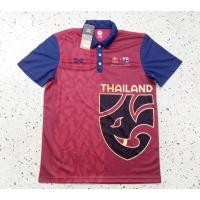 ราคา ของแท้ เสื้อโปโล คอปก Polo Shirt ช้างศึก ฟุตบอลทีมชาติไทย M-150 X Warrix พรีซีซั่น สีแดงกรม 2022 ของใหม่ป้ายห้อย (17064018073)