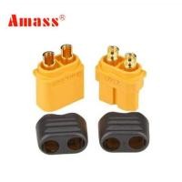 ราคา Amass XT60 ขั้วต่อแบต แบตเตอรี่ RC ปลั๊กเสียบปลั๊ก XT60 มีฝาปิดป้องกันช็อต XT60H (1 คู่) (3256188221)