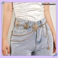 ราคา [CH] เข็มขัดโซ่โลหะพั้งค์โกธิคมูนตะวันคาดเอวสำหรับผู้หญิงประดับจิวเวลรี่เข็มขัดสายคาดเอว (52907269536)