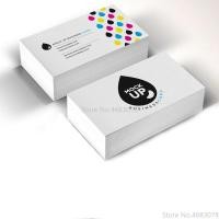 ราคา FreePrinting 100pc/200pc/500pc/1000pc/lot Paper business card 300gsm paper cards with logo printing (46352508647)