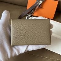 ราคา New! Hermes Epsom Calvi Card Holder Etoupe Stamp D (10621242360)