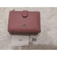 ราคา Used Coach Pink Rose Cross Grain Leather Medium Corner Zip Wallet Women's [Outlet Product] (15545731711)