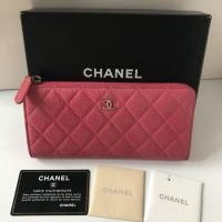 ราคา Used Chanel Zippy Wallet Suede Caviar แท้ (5813565470)