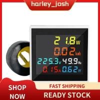 ราคา harley_josh AC 50-300V โวลต์มิเตอร์แบบดิจิตอลแอมป์มิเตอร์ 100A Wattmeter ความถี่เครื่องวัดแรงดันไฟฟ้า Factor โวลต์ AmpHerz KWH (45758202785)