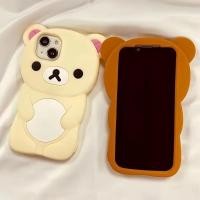 ราคา น่ารักการ์ตูน 3D Rilakkumaเคสโทรศัพท์สําหรับiPhone 16 15 14 13 12 11 Pro X XS Max XR 6 7 8 Plusซิลิโคนนุ่ม (55152313098)