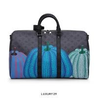 ราคา Louis Vuitton LV x YK Keepall 55 Monogram Eclipse Reverse Coated Canvas with Colorful Pumpkin Print (24311772128)