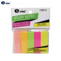 ราคา กระดาษโน๊ต e-file (อี-ไฟล์) รหัส CSN13 กระดาษสติ๊กโน๊ต 5 สี (1 ชิ้น) พร้อมส่ง (19480290595)