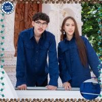 ราคา (จันทร์ดีหม้อห้อม) เสื้อหม้อห้อมคอเชิ้ตแขนยาว 2 กระเป๋า (4456940342)