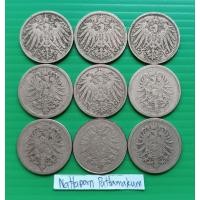 ราคา เยอรมันนี 10 Pfennig ปี 1874-1899 ทั้งหมด 9 เหรียญ (22963770185)