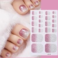 ราคา 22 Gradient Glitter Toe สติ๊กเกอร์ติดเล็บยาทาเล็บ Toe Nail Glitter คลุมทั้งหมดกาวเท้า G8s0 (52207876204)
