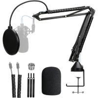 ราคา At2020 ขาตั้งไมโครโฟนพร้อม Pop Filter - Professional ไมโครโฟน Boom Arm เข้ากันได้กับ Audio-Technica AT2020 AT2020USB+ AT2035 โดย Wanjason (29128501044)