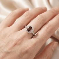 ราคา แหวนพลอยโกเมนจันทบุรี (Garnet)ตัวเรือนเงินแท้ 92.5 % ชุบทองคำขาว ขนาดไซด์นิ้ว 51 เบอร์ 6 US พลอยแท้จากประเทศไทย (46806136210)
