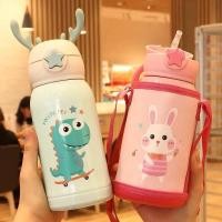 ราคา ขวดเก็บอุณหภูมิสแตนเลส 500มล พร้อมซองใส่ สายคล้อง หลอด แก้วน้ํา (51054889622)
