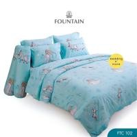 ราคา Fountain ผ้าปูที่นอน(ไม่รวมผ้านวม) 3.5 5 6 ฟุต สูง 13 นิ้ว ลายแอลซ่า Frozen FTC102 (17495371115)