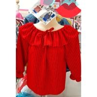 ราคา เสื้อเปิดไหล่ได้หรือไม่เปิดก็ได้ทรงสวยสีแดงสดใส (4549812573)