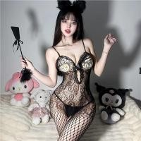 ราคา sexy babyชุดนอน sexy ชุดบอดี้สูทเซ็กซี่ สีดำ ตาข่าย บลาลูกไม้ เปิดเป้า ส่งไวจากไทย (44204613326)