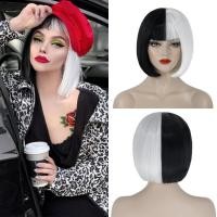 ราคา วิกผมสั้นทรงบ๊อบสีดำและขาว .material=สังเคราะห์ทนความร้อน.ideal_for=คอสเพลย์และแฟชัน (54501432929)