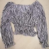 ราคา เสื้อครอป ลายม้าลาย มือ1 (3150884935)
