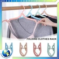ราคา GANTUNGAN DSM 3 in 1 ไม้แขวนเสื้อพับได้แบบพกพาไม้แขวนเสื้ออเนกประสงค์ Simple Plain Magic Hanger (43954684564)
