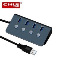 ราคา CHYI USB3.0 HUB สําหรับแล็ปท็อป PC ความเร็วสูง 3.0 Hub ภายนอก 4 พอร์ตอะแดปเตอร์ Splitter USB Expander อุปกรณ์เสริมคอมพิวเตอร์ (40660303680)