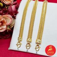 ราคา สร้อยข้อมือลายเลสทองหลังเต่า ความยาว 6.5,7,7.5,8 นิ้ว เทียบเท่า 1,2,3 บาท หุ้มเศษทองแท้ ใส่ออกงานได้ งานสวย พร้อมส่ง (24643531760)