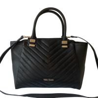 ราคา Vera Wang กระเป๋าถือหนังแท้สีดำ (40616231124)