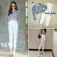 ราคา รอบ 2 มาจ้าเซ็ทเสื้อครอป+กางเกงขายาว งานป้าย S M (2393021214)