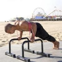 ราคา บาร์หกสูง บาร์คู่ Push Up Stand Bar H-Type Push-Up Support Parallettes บาร์ (56603544233)