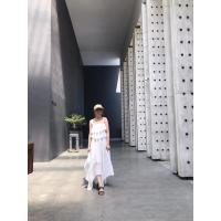 ราคา ชุดเดรสสายเดี่ยวยาวไปทะเล สีขาว (6773665608)