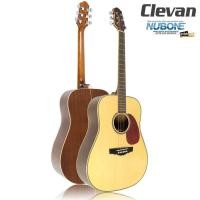 ราคา Clevan D25S กีตาร์โปร่ง 41 นิ้ว ท็อปโซลิดสปรูซ หย่องแบบ Nubone ** ใช้สาย D'addario EXP12 สายเคลือบกันสนิม ** (2206712884)