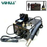 ราคา YIHUA 852D+ หน้าจอดิจิตอล เครื่องเป่าลมร้อน +หัวแร้ง Hot air พร้อมหัวแร้งบัดกรี ฮอตแอร์ แบบ2in1 ยี่ห้อ YIHUA รุ่น852D+ (5885201661)