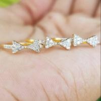 ราคา แหวนโบว์น่ารักๆๆ ทองแท้9k ฝังเพชรเหลี่ยมเกสร (5233100096)