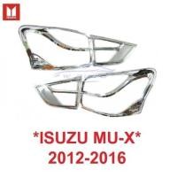ราคา ครอบไฟท้าย สีชุบโครเมี่ยม อีซูซุ มิวเอ็กซ์ Isuzu Mu-x 2014 2015 2016 ฝาครอบไฟท้าย Mu X ของแต่ง ไฟท้าย 2012 2013 MUX (27823804384)