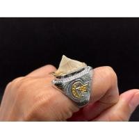 ราคา แหวนเงินแท้92.5 ลายดาวเดือน หัวกระเบนยาว2.5ซม รับประกันของแท้ (40403187635)