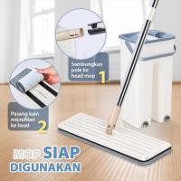 ราคา GH 954. Tuoba ไม้ถูพื้นที่ใช้งานได้จริง Ultra Mop แบนซับอัตโนมัติ 360 องศา Briny Super Cleaner ถัง 2 ช่องล้างแห้ง Magic ไมโครไฟเบอร์ (18057708752)