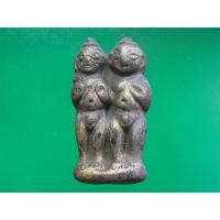 ราคา กัณหาชาลี ลพ.แย้ม วัดสามง่าม เนื้อดินผสมผงพราย ทาทอง ปี 08 ขนาด 1.5x3 cm (10269) (52705688970)