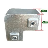 ราคา Postplaza ข้อต่อเหล็กกล่อง ข้อต่องอ90 องศา กัลวาไนซ์ ขนาด1.5x1.5 นิ้ว/42x42mm ข้อต่อ DIY ชั้นวางของ (26162335417)