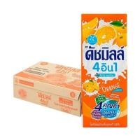 ราคา ดัชมิลล์ นมเปรี้ยว รสส้ม 180มล. x48กล่อง นมเปรี้ยว นม (25862797016)