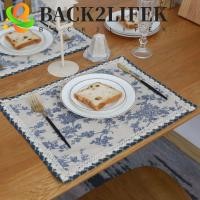 ราคา BACK2LIFEK แผ่นรองจาน, ผ้าฝ้ายที่รองแก้วแบบพกพา, เบาะแจกัน French Pastoral ทนทานผ้าคลุมโต๊ะย้อนยุคร้านกาแฟ (46357952004)