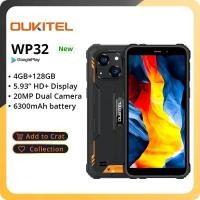 ราคา OUKITE WP32 Rugged Phone 4GB+128GB 5.93" HD+ 6300mAh Android 13 Mobile Phone 20MP Dual Camera Smartphone (17699535114)